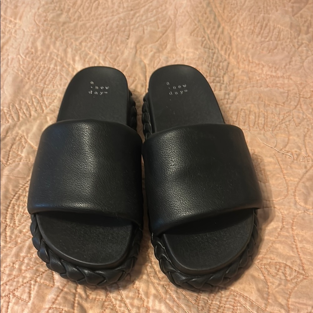 Black Slide Sandals